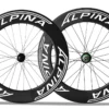 Alpina A8D 80mm Carbon Disc Brake Road Wheelset (White)