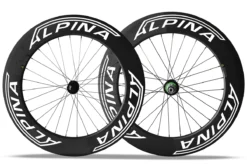 Alpina A8D 80mm Carbon Disc Brake Road Wheelset (White)