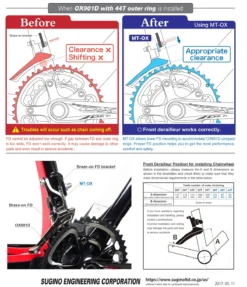 Sugino Adjustable FD Mount For OX (MT-OX) 5 Sugino Adjustable FD Mount For OX (MT-OX) -Bicycle Components Shop Sugino Adjustable FD Mount For OX MT OX 3